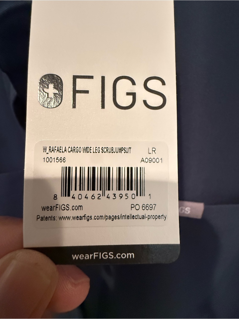 NWT FIGS Dark Harbor Rafela Cargo Wide-Leg Scrub Jumpsuit Large - Picture 2 of 4